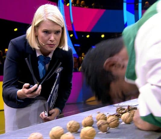 A Pakistani Man Breaks Guinness Record Cracking Walnuts with Head