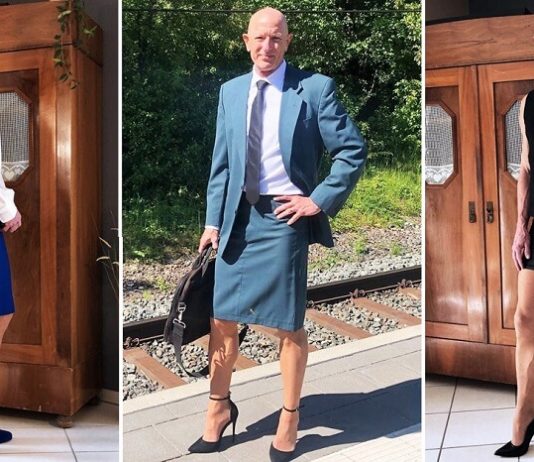 A Man Proves that Skirts and Heels are Not Only for Women